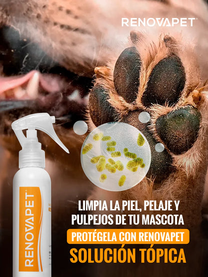 ELIMINA LAS  BACTERIAS, HONGOS Y  ÁCAROS CON  RENOVAPET TOPICO 🐶