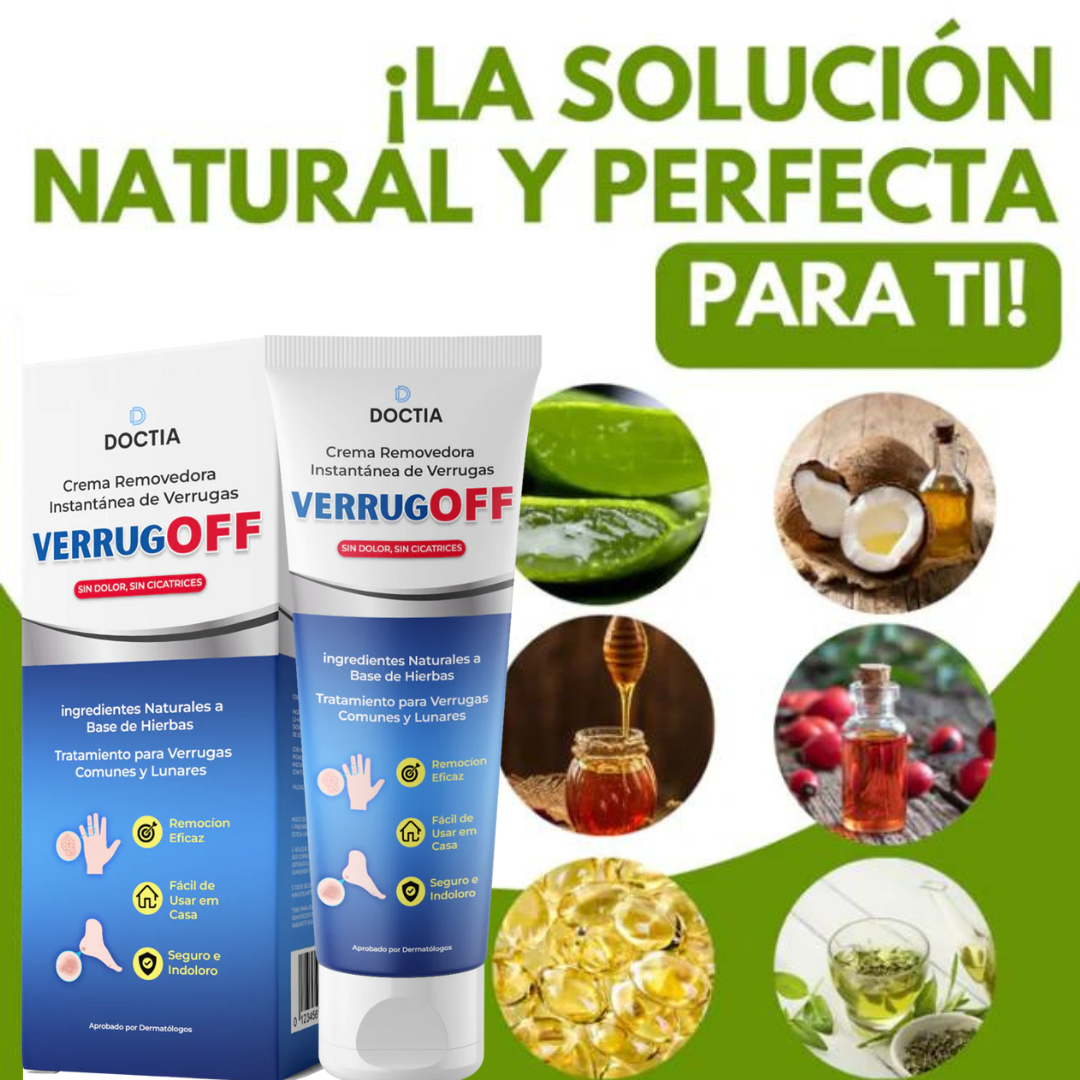 ¡Luce una piel perfecta! VerrugOFF™ elimina las verrugas en tan solo 1 semana.