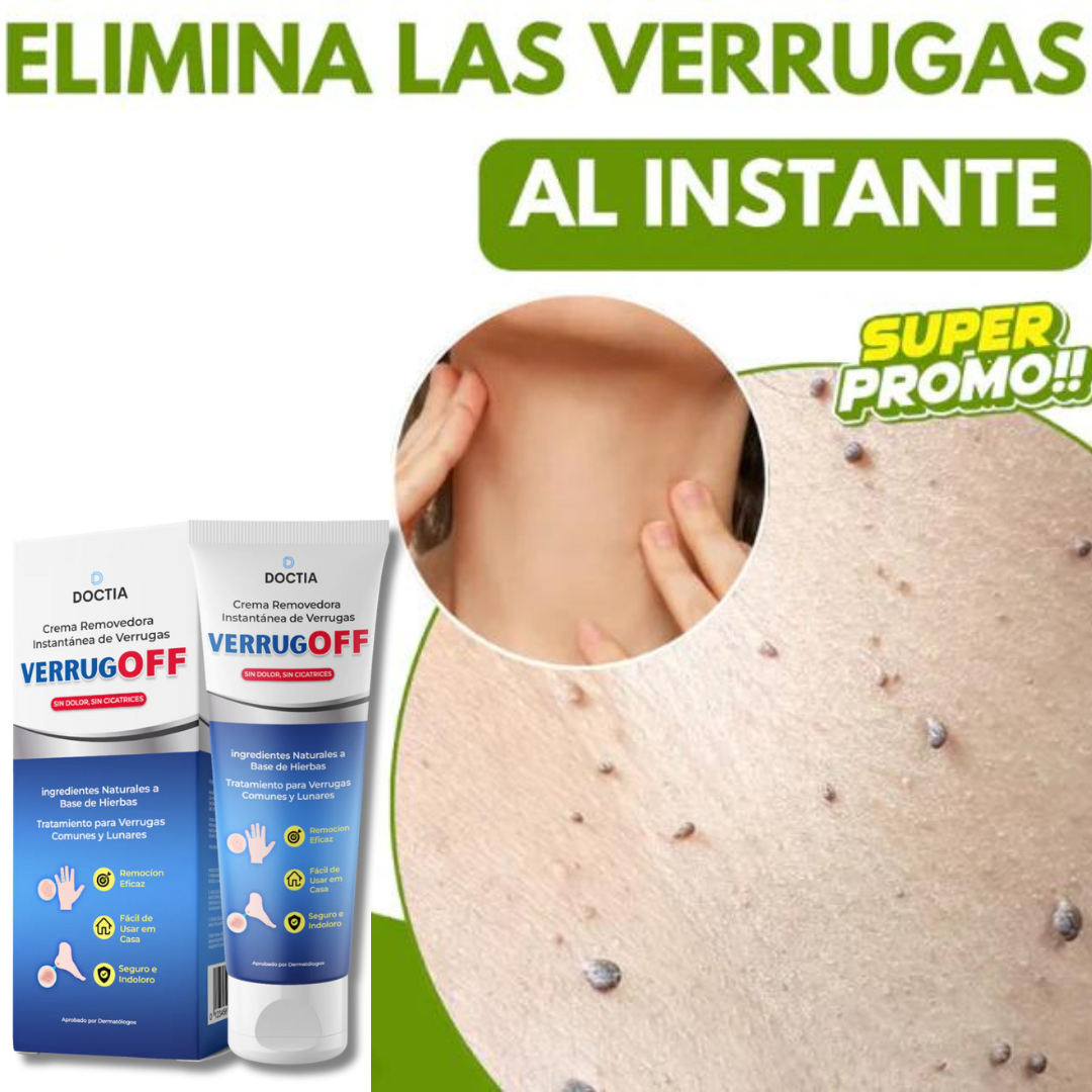 ¡Luce una piel perfecta! VerrugOFF™ elimina las verrugas en tan solo 1 semana.