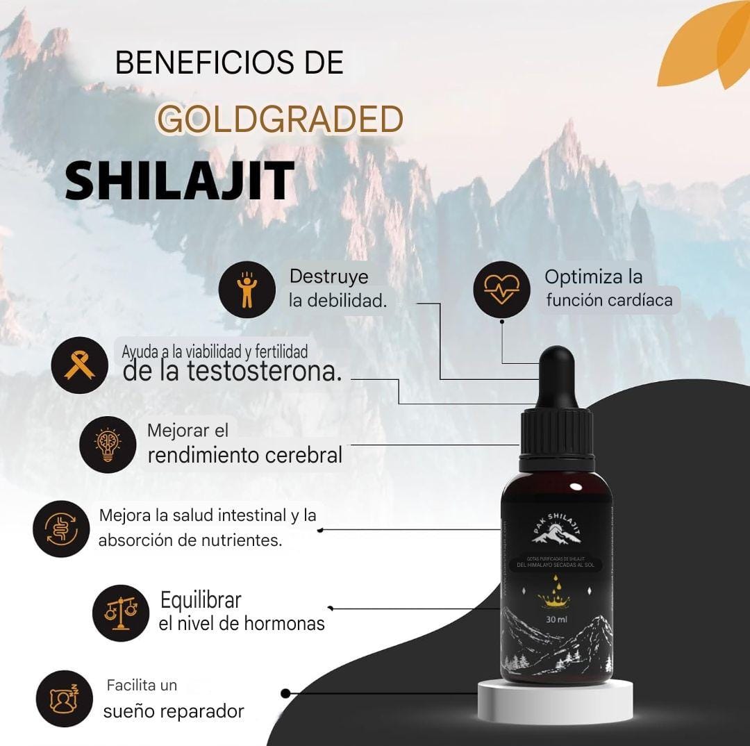 Gotas líquidas puras de Shilajit del Himalaya (ORIGINAL)