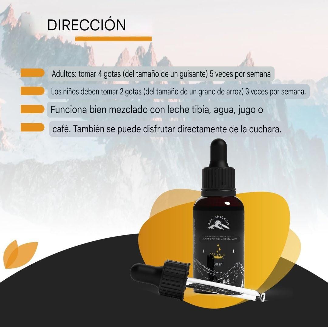 Gotas líquidas puras de Shilajit del Himalaya (ORIGINAL)